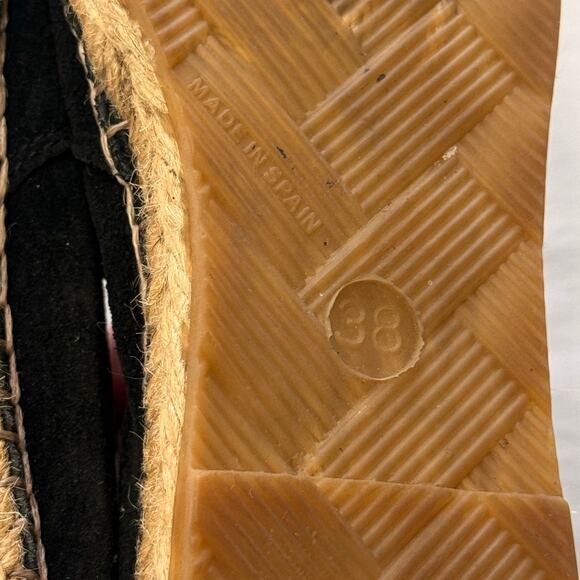 Free People Laurel Canyon Black Suede Espadrille Flats Shoes EU 38 US‎ 8 - Picture 4 of 4